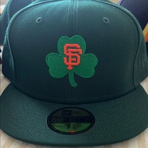 San Francisco Giants New Era Dark Green Clover Hat with Orange Logo